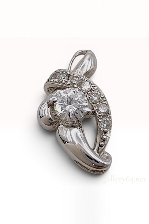 Platinum Diamond Bypass Pendant
