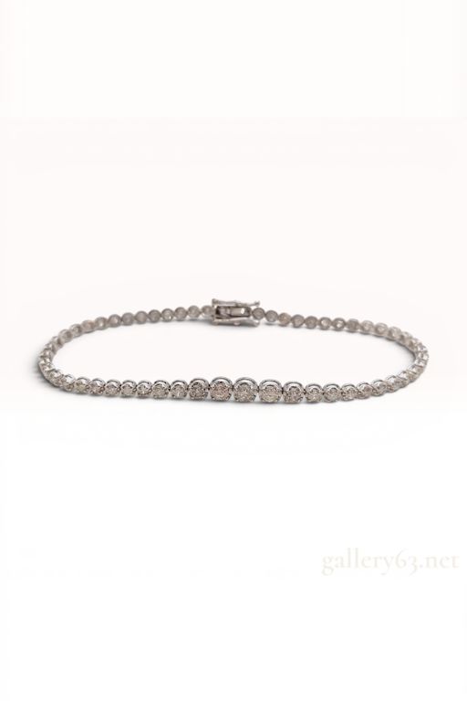18k White Gold Diamond Tennis Bracelet
