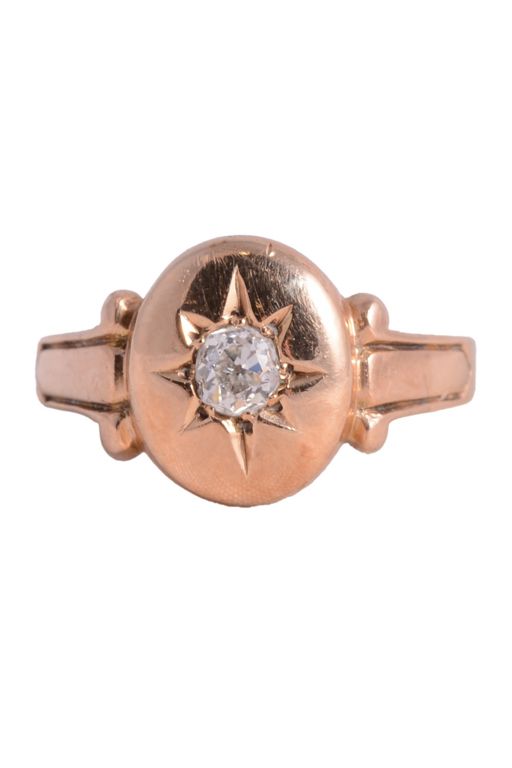 Yellow Metal Diamond Ring