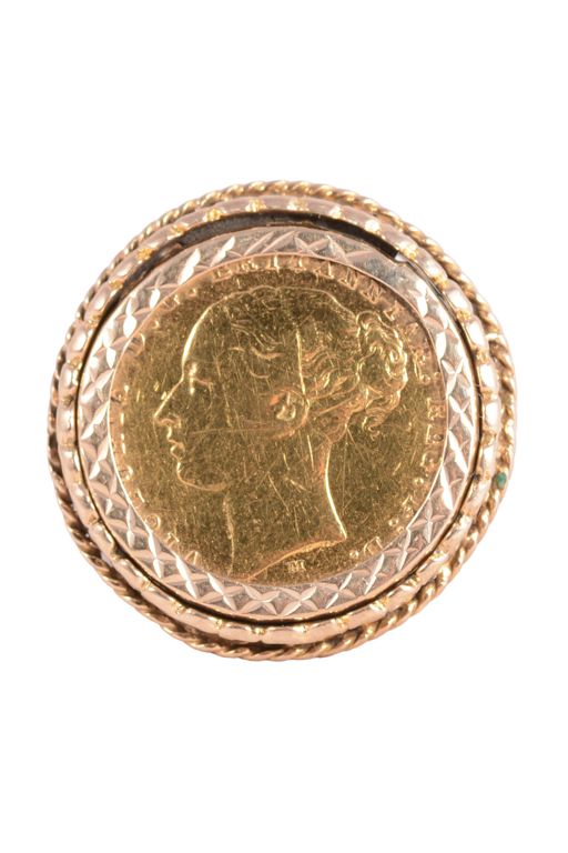 9k Gold Coin Ring