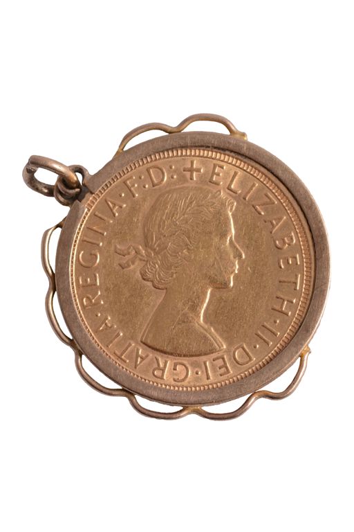 9k Gold Coin Pendant