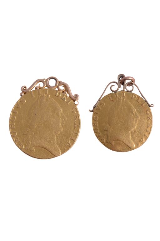 Two Gold Coin Pendants