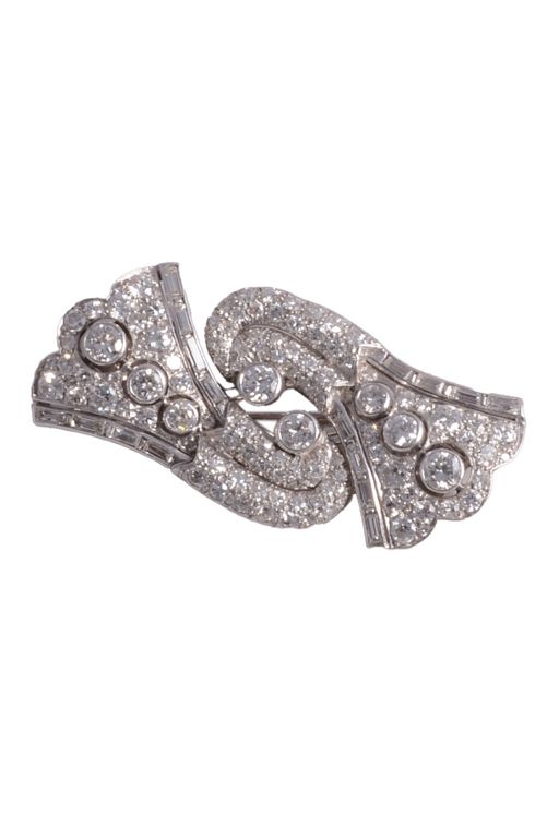 White Metal Diamond Brooch