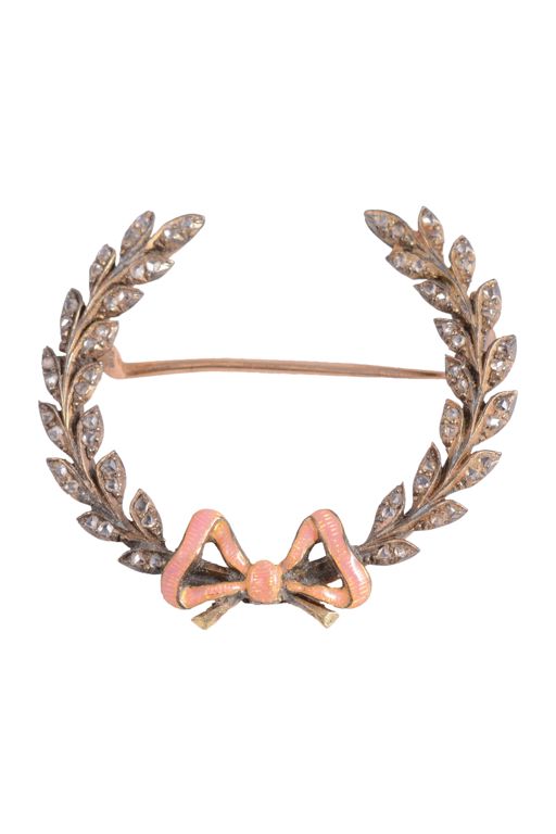 Gold Diamond Brooch