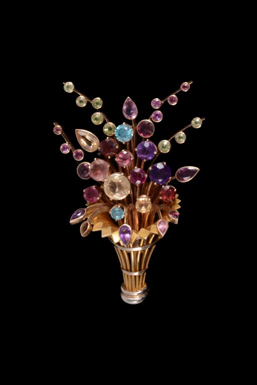 Multi-Gem Brooch
