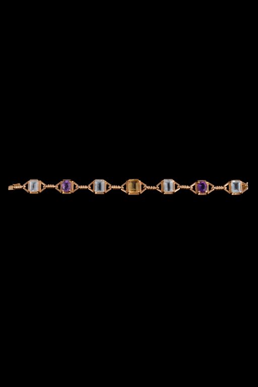 18k Gold Multi-Gem Bracelet