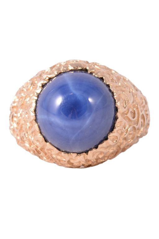 Yellow Metal Sapphire Ring