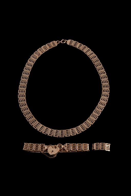9k Gold Necklace and Bracelet