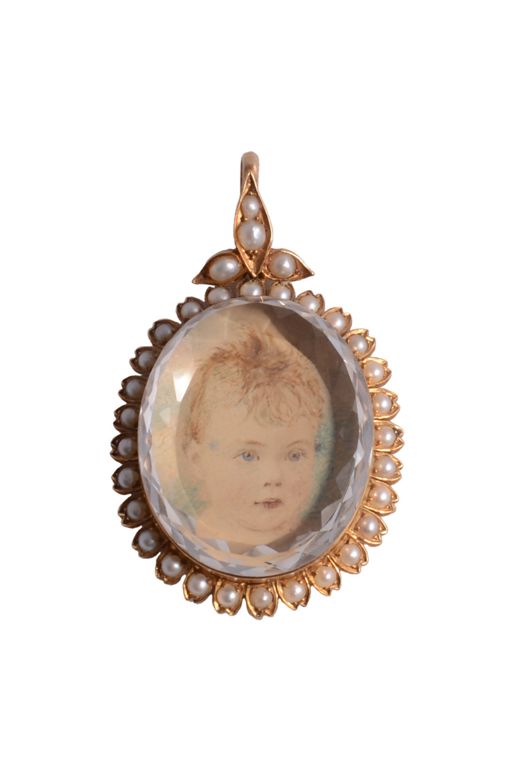 Rock Crystal and Pearl Pendant