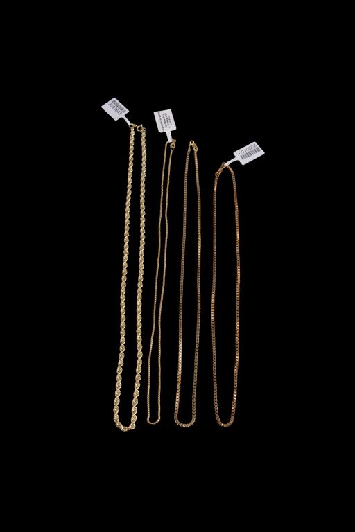 Seven Gold Chain Necklaces