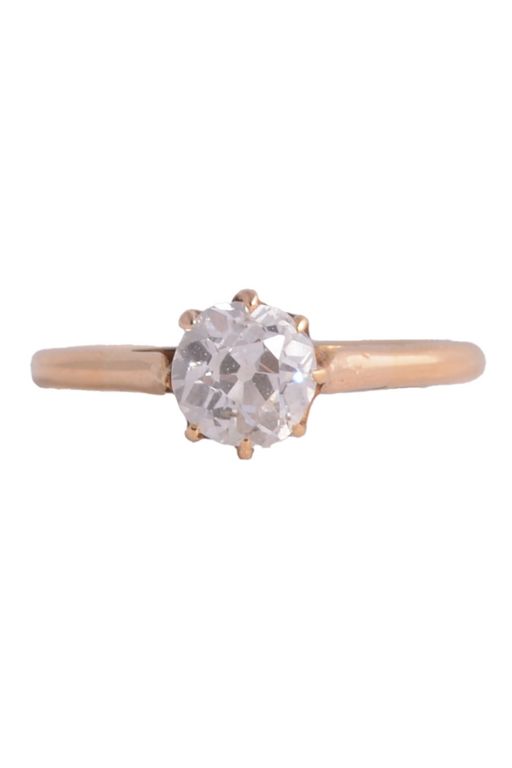 Yellow and White Metal Diamond Ring