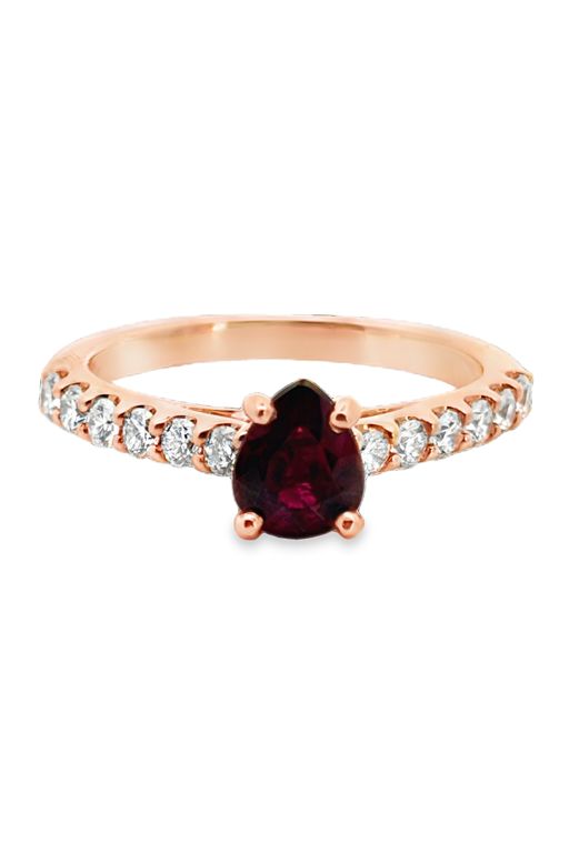 14k Gold Ruby and Diamond Ring