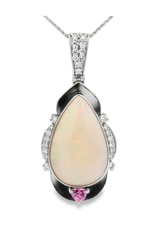 14k Gold Multi-Gem Pendant Necklace