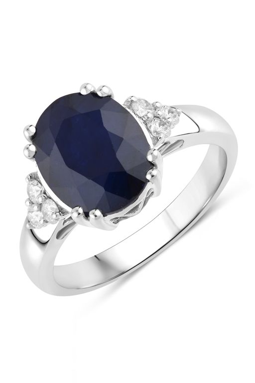 14k Gold Sapphire and Diamond Ring