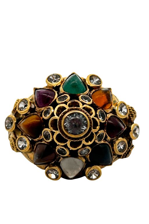18k Gold Multi-Gem Ring