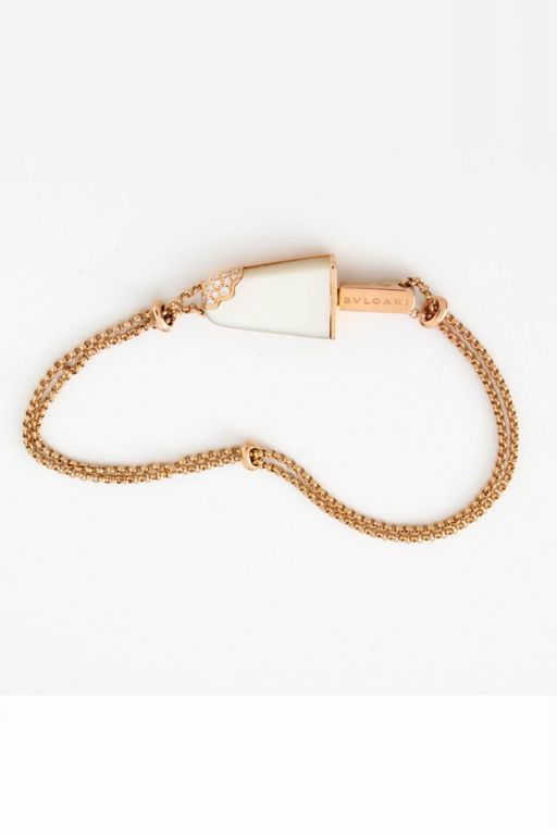 18k Rose Gold Diamond and Mother-of-Pearl Bracelet