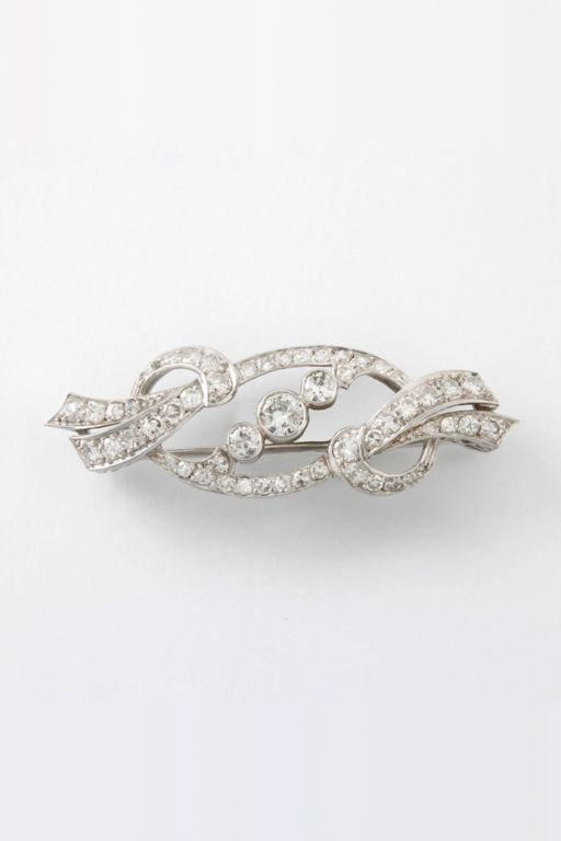 Platinum Diamond Brooch