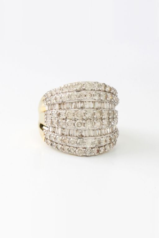 10k Yellow Gold Diamond Cluster Ring