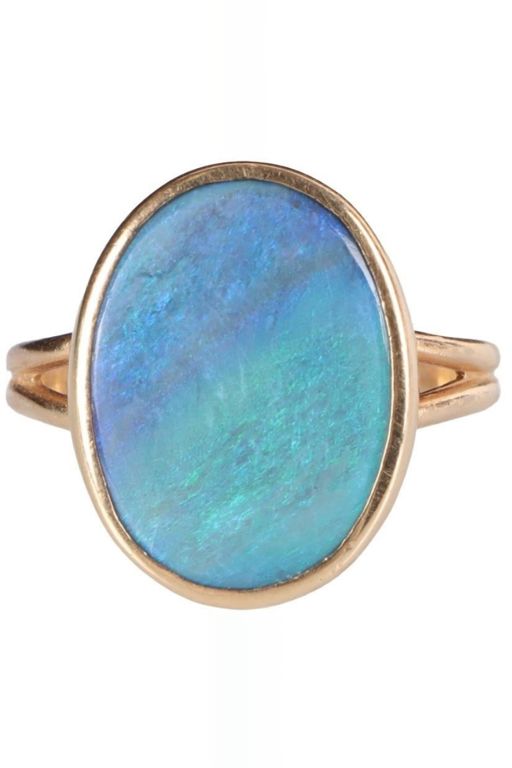 14k Yellow Gold Opal Ring
