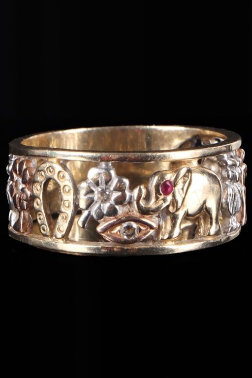 14k Yellow Gold Ruby Ring