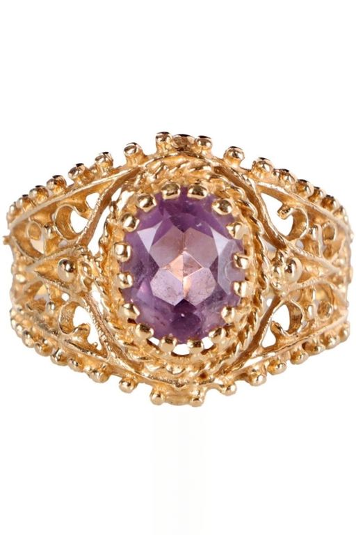 14k Yellow Gold Spinel Ring