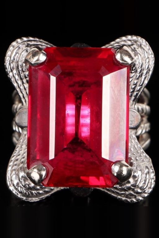 14k White Gold Ruby Ring