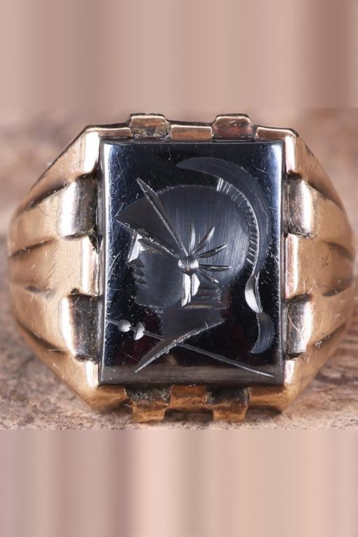 10k Gold Obsidian Ring