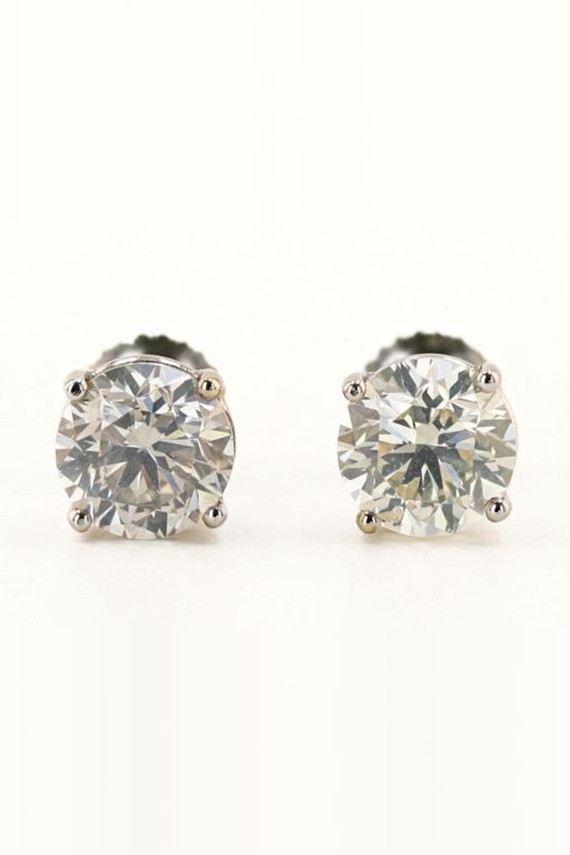 Pair of 18k Gold Diamond Earrings