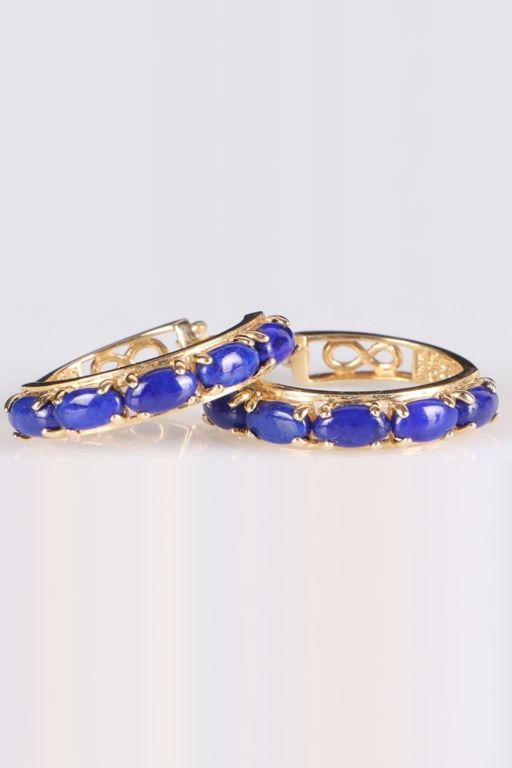 14k Yellow Gold Jasper Earrings