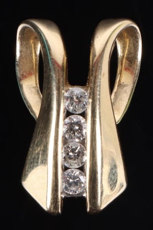 14k Gold Diamond Pendant
