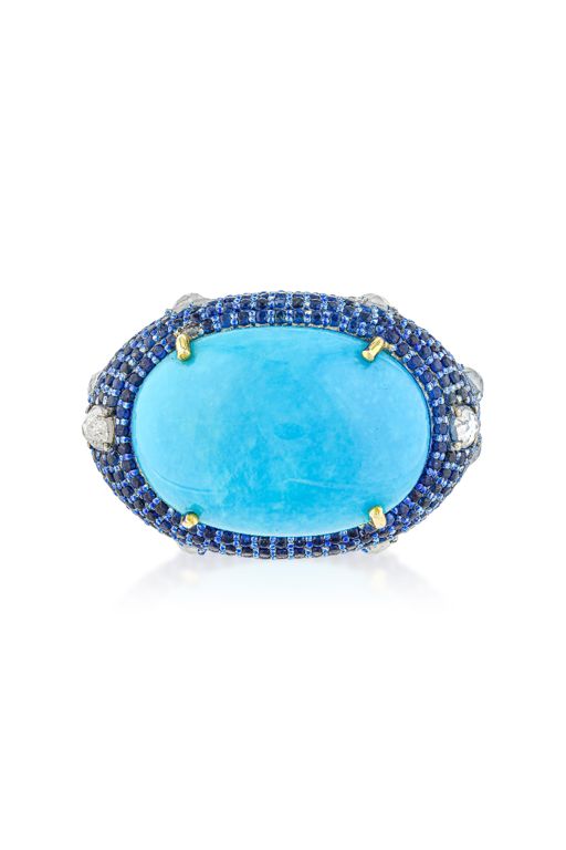 14k Gold and Silver Multi-Gem Ring