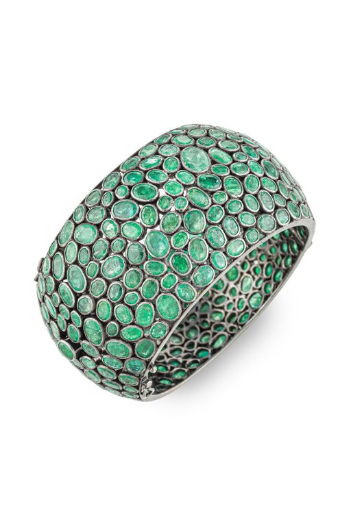 Silver Emerald Bracelet
