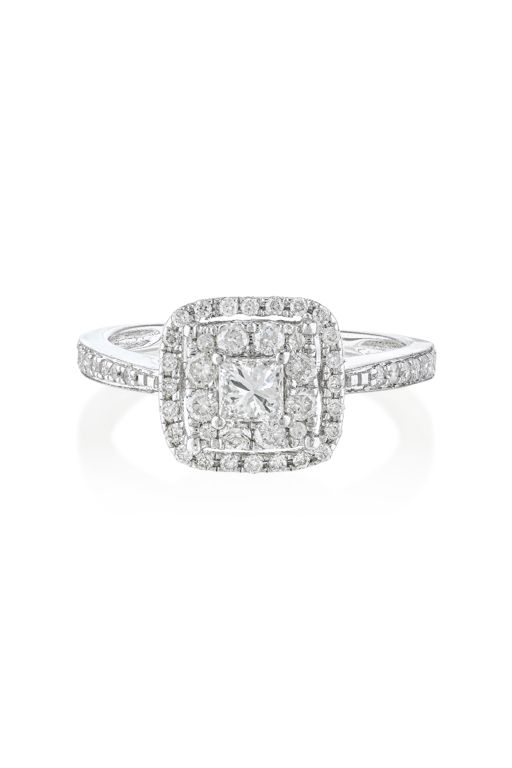 14k White Gold Diamond Ring