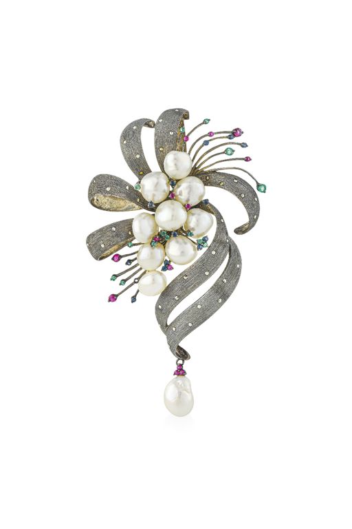 Sterling Silver Multi-Gem Pendant