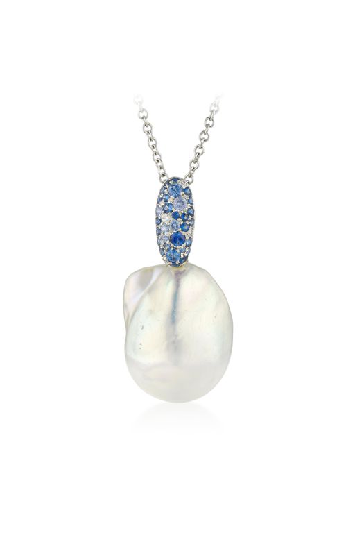 18k Gold Multi-Gem Pendant Necklace