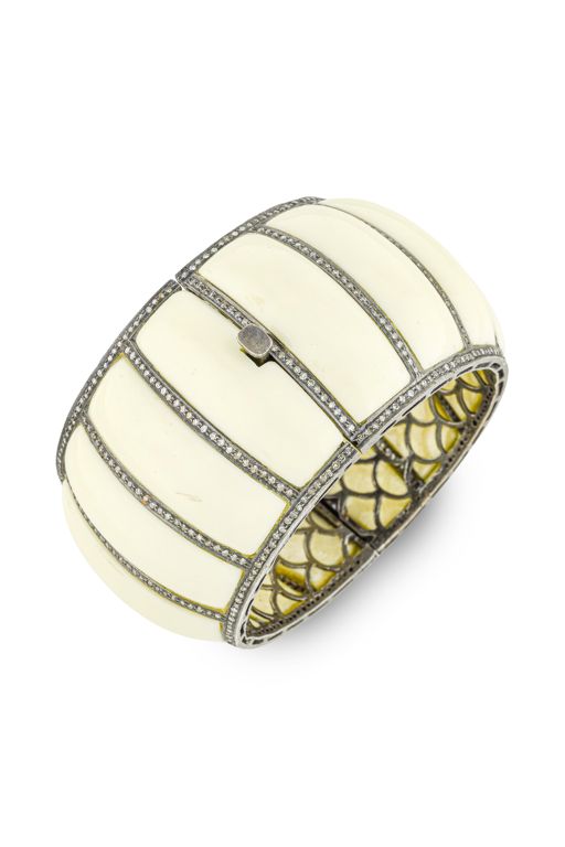 Silver and 18k Gold Diamond Bracelet