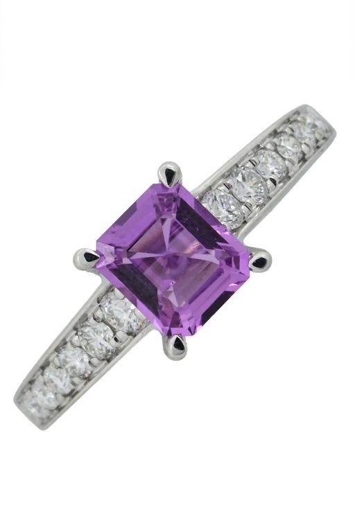 18k White Gold Sapphire and Diamond Dress Ring