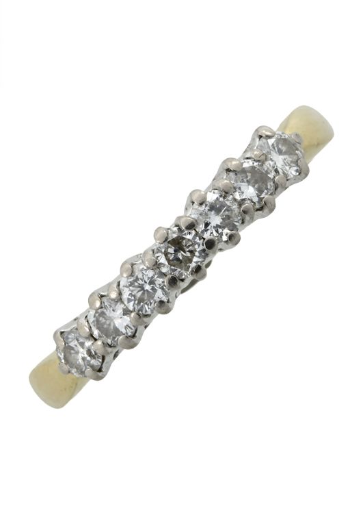 18k Yellow and White Gold Diamond Ring