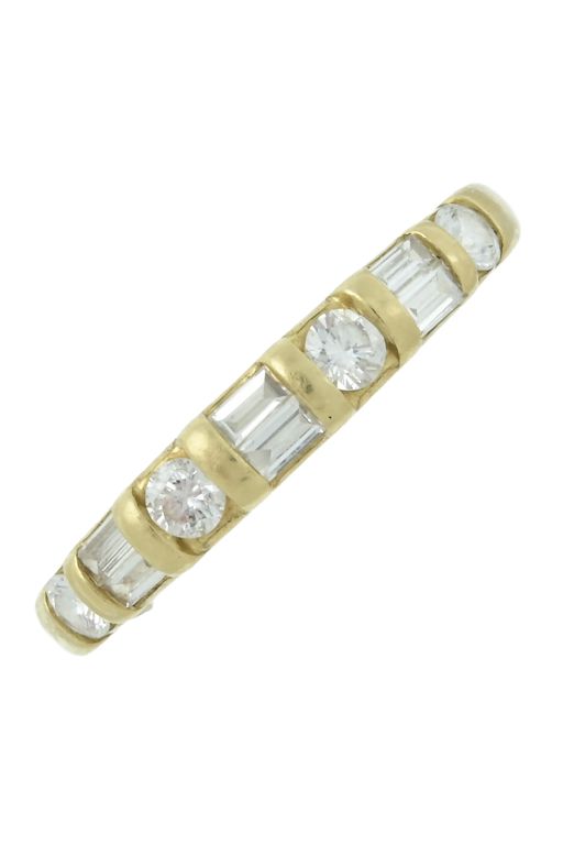 18k Yellow Gold Diamond Half Eternity Ring