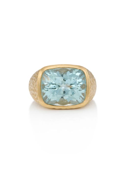 14k Gold Aquamarine Ring