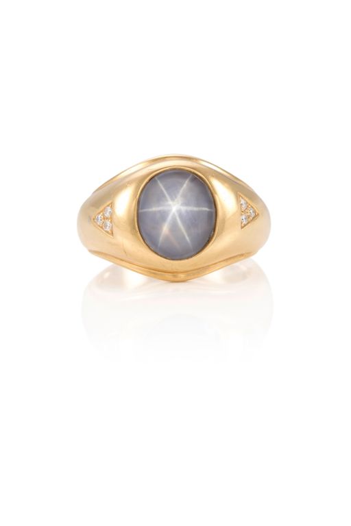 14k Gold Sapphire and Diamond Ring