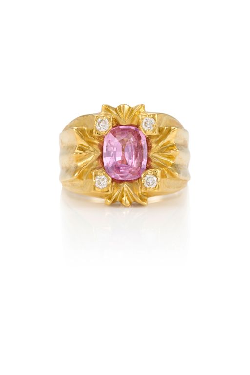 18k Gold Sapphire and Diamond Ring