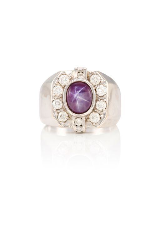 18k Gold Sapphire and Diamond Ring