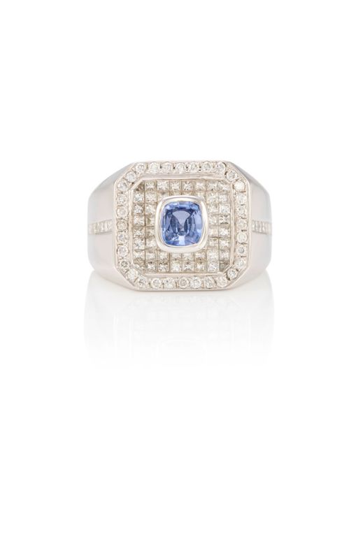 18k Gold Sapphire and Diamond Ring