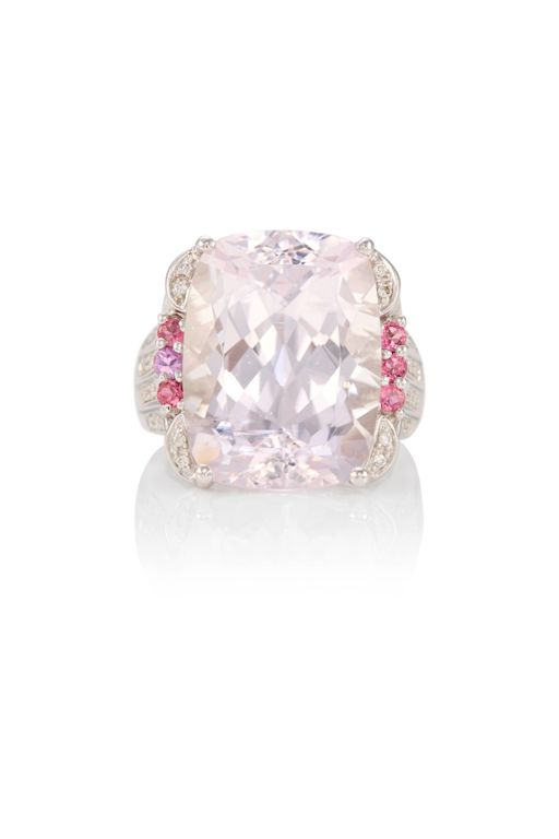 14k Gold Multi-Gem and Diamond Ring