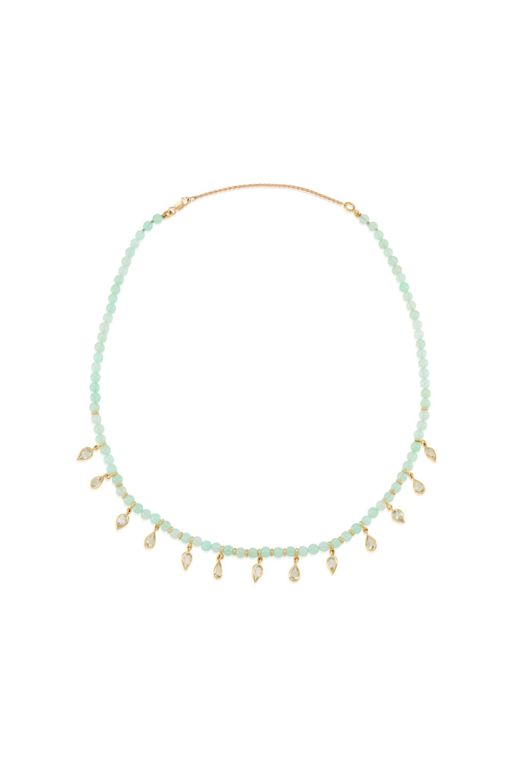 14k Gold Aquamarine Necklace