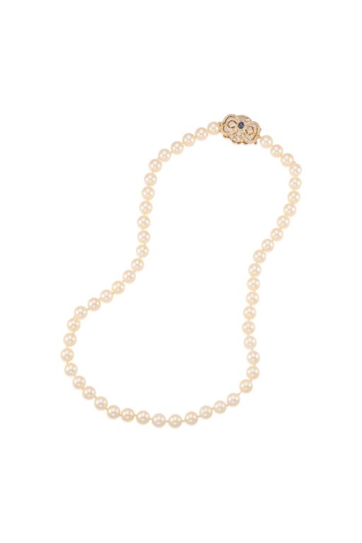 14k Gold Pearl and Multi-Gem Necklace