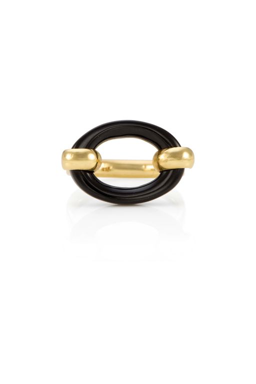 18k Yellow Gold Onyx Ring