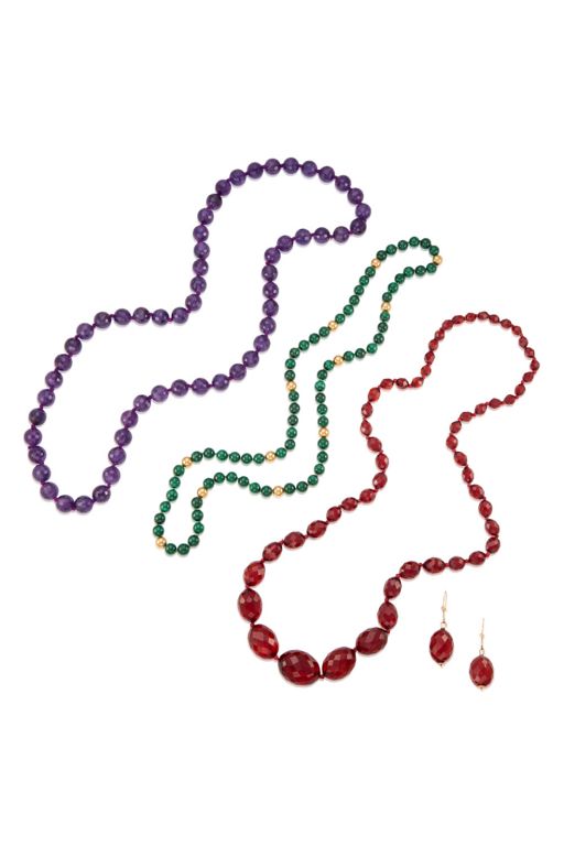 14k Gold Multi-Gem Jewelry Set
