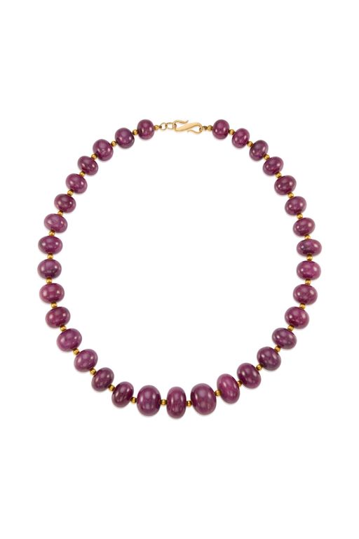 18k Gold Ruby Necklace